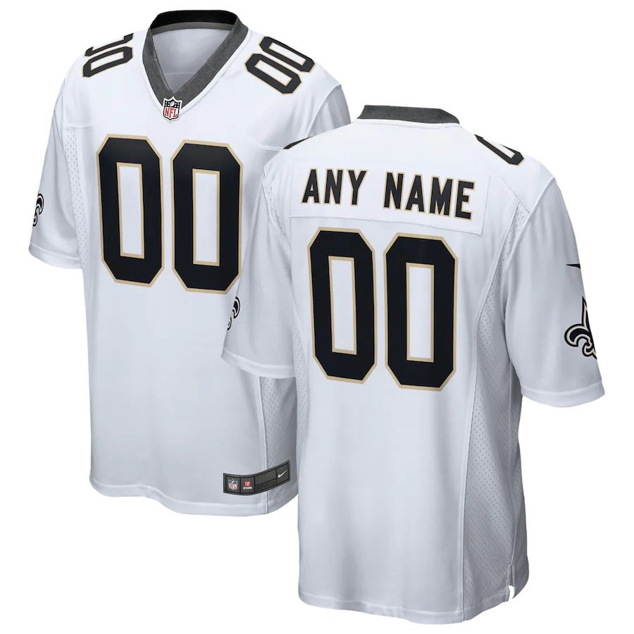 Cheap Men New Orleans Saints Nike White Custom Game NFL Jersey